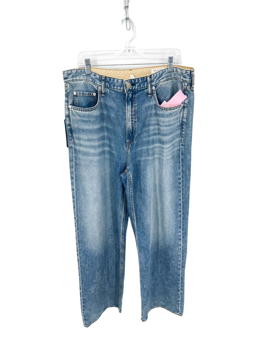 RAG & BONE Wmn's Size 32 Blue Denim Wide Leg Jeans NWT