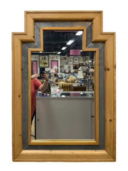 SARREID LTD. Regency Wood & Metal Mirror