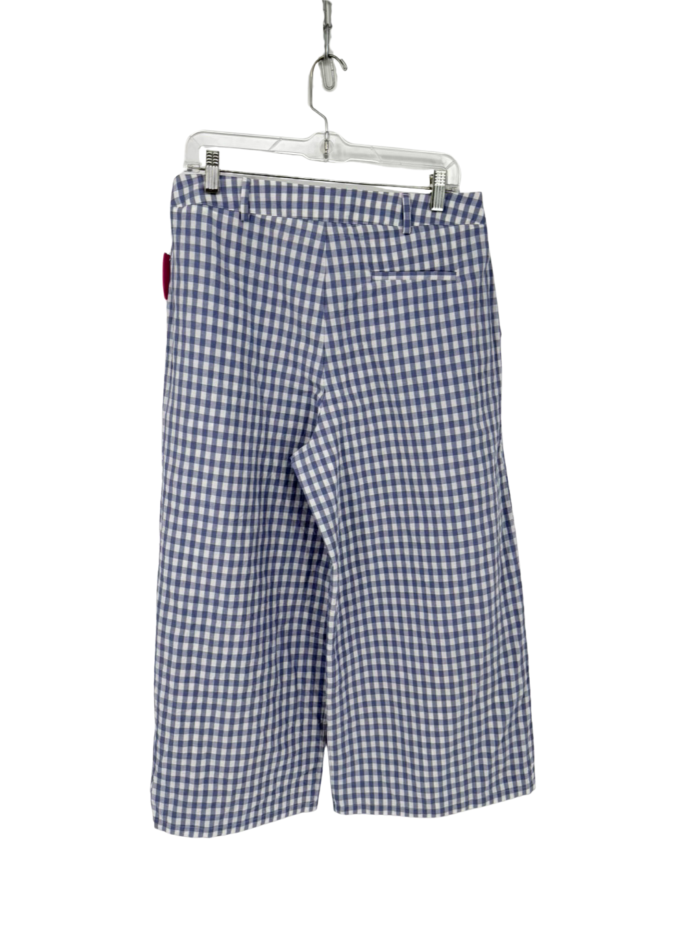 APUNTOB Wmn's Size M Blue & White Gingham Pants