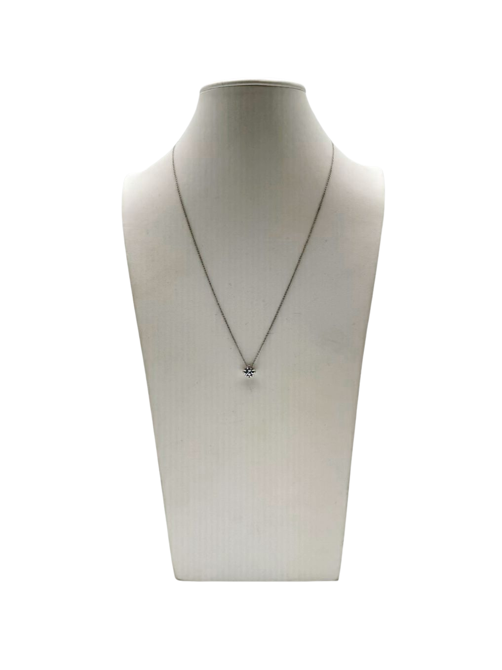 LAFONN STERLING SILVER 925 Crystal Solitaire Pendant Necklace