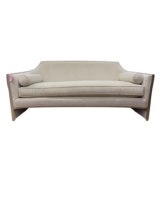 CARACOLE The Cats Meow White Velvet Sofa