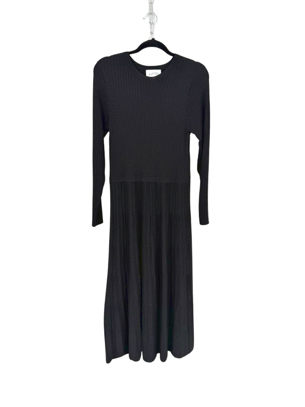 JOSEPH RIBKOFF Wmn's Size L Black Shimmer Ribbed Maxi-Dress NWT