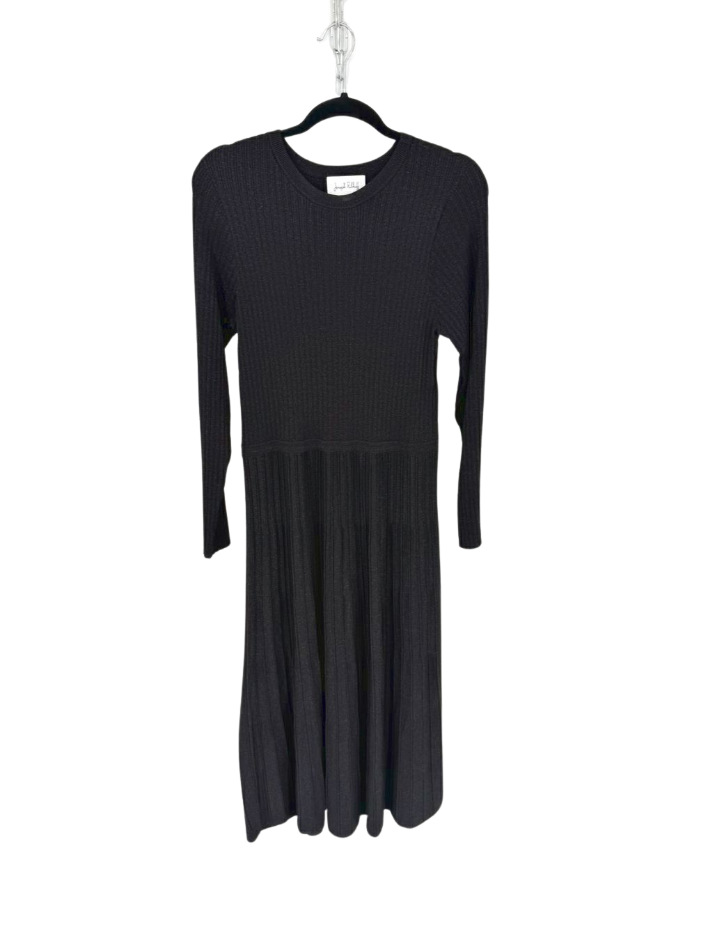 JOSEPH RIBKOFF Wmn's Size L Black Shimmer Ribbed Maxi-Dress NWT