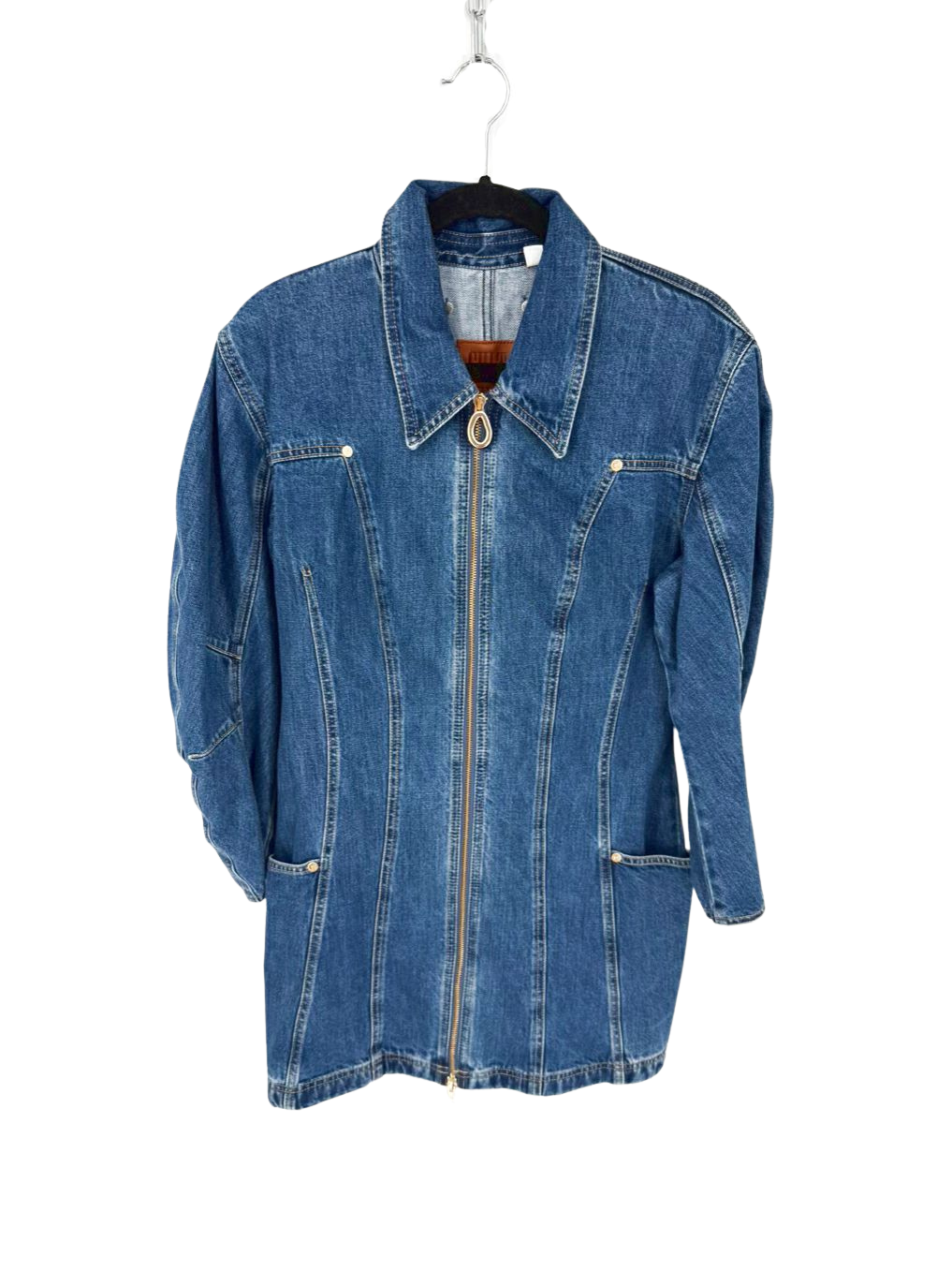 CULT X GAP Wmn's Size M Blue Denim Zipper Detail Dress