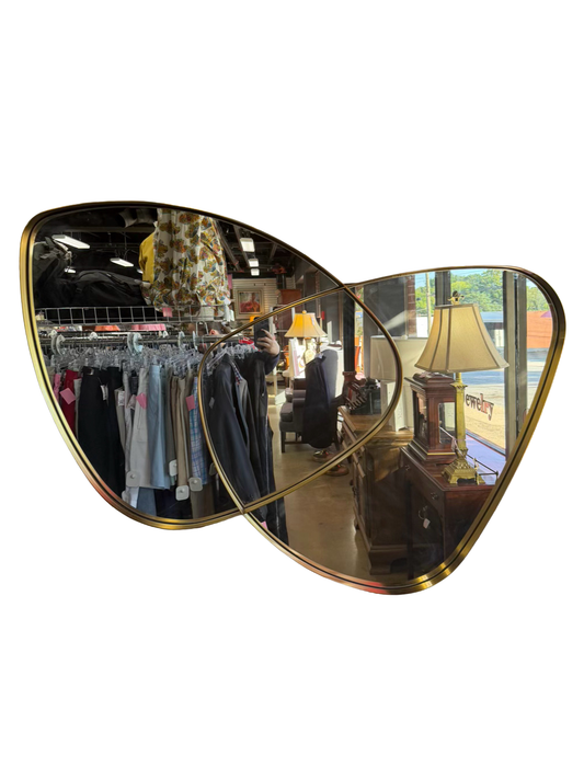 Abstract Gold Metal Mirror