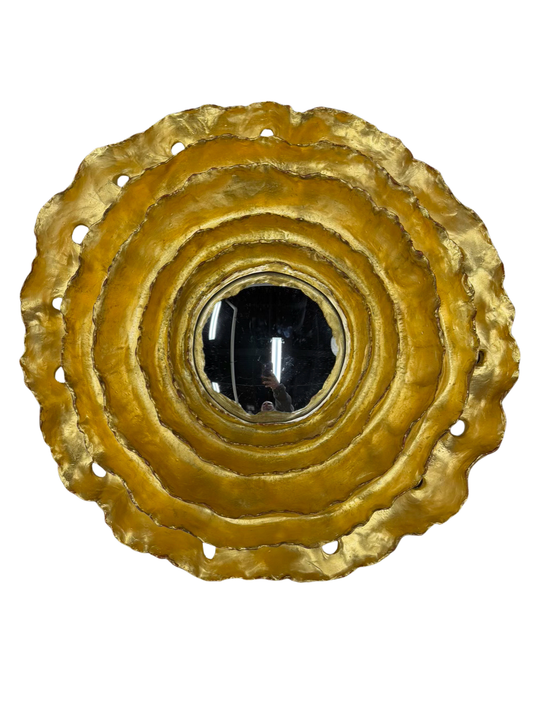 CARVER'S GOLD Sun Wave Round Mirror