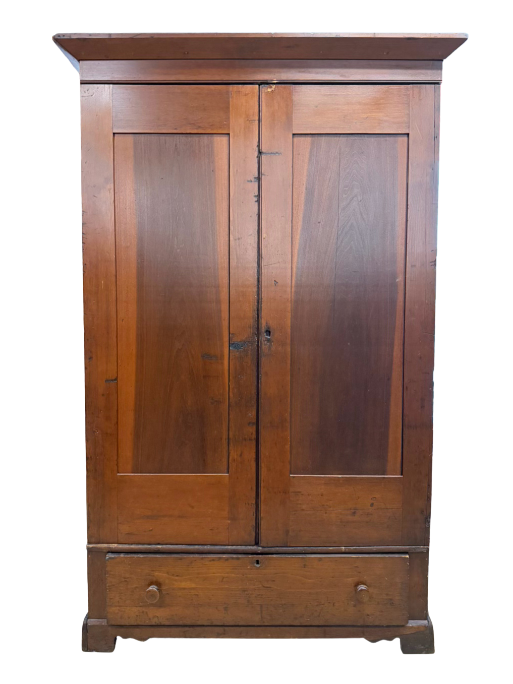 ANTIQUE Primitive Wood Wardrobe w/ Drawer