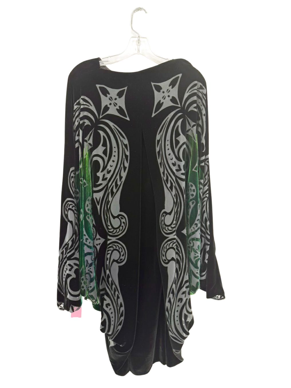 CHARLES & PATRICIA LESTER Wmn's Size XL Black & Green Velvet Jacket