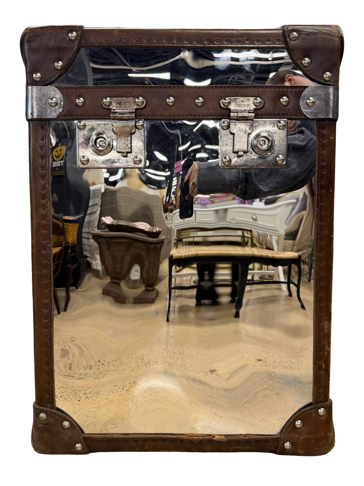 BOND ST. LONDON Timothy Oulton Steamer Steel & Leather Trunk