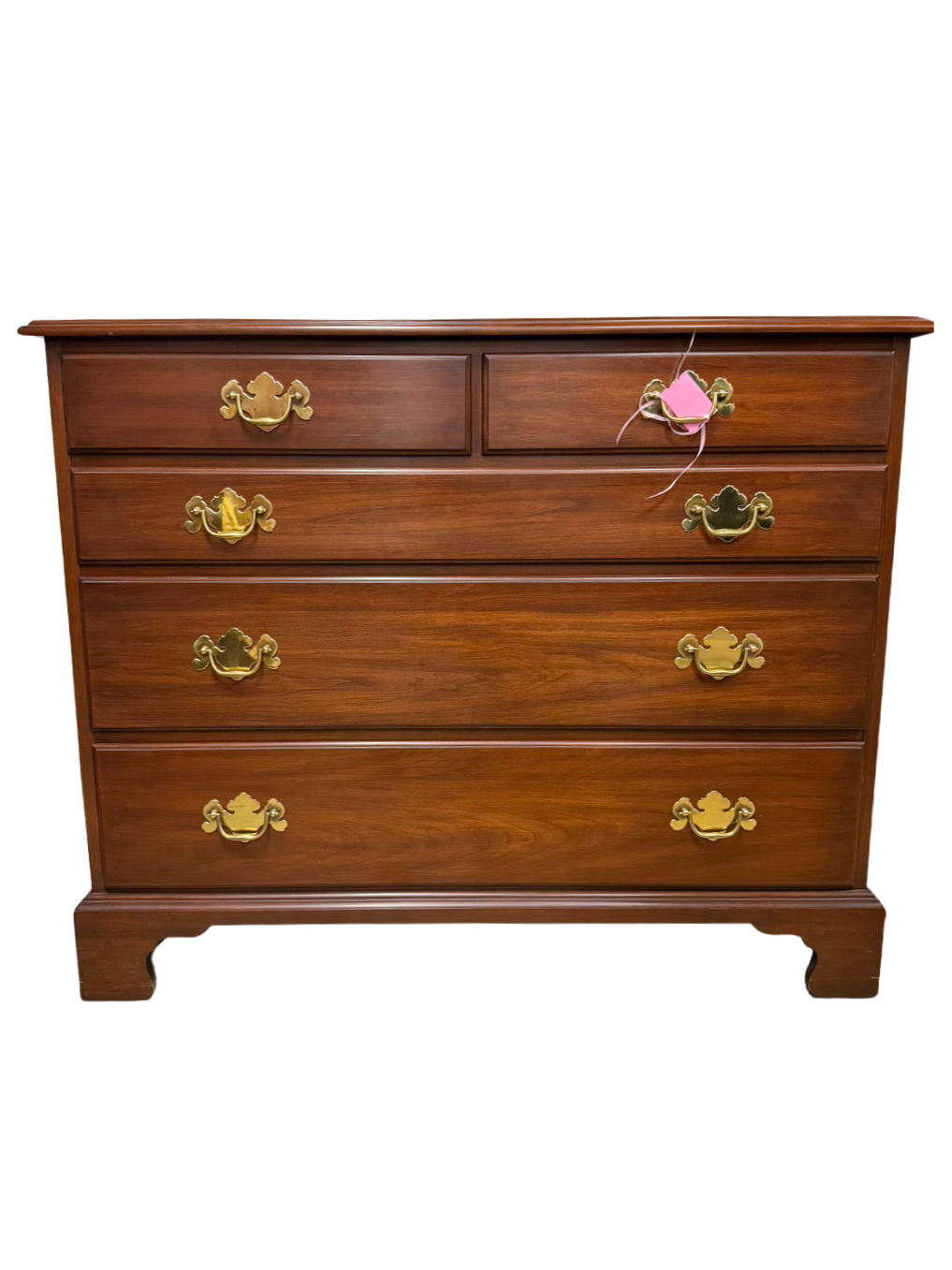 VIRGINIA GALLERIES Henkle Harris Wild Black Cherry Brown 5 Drawer Chest