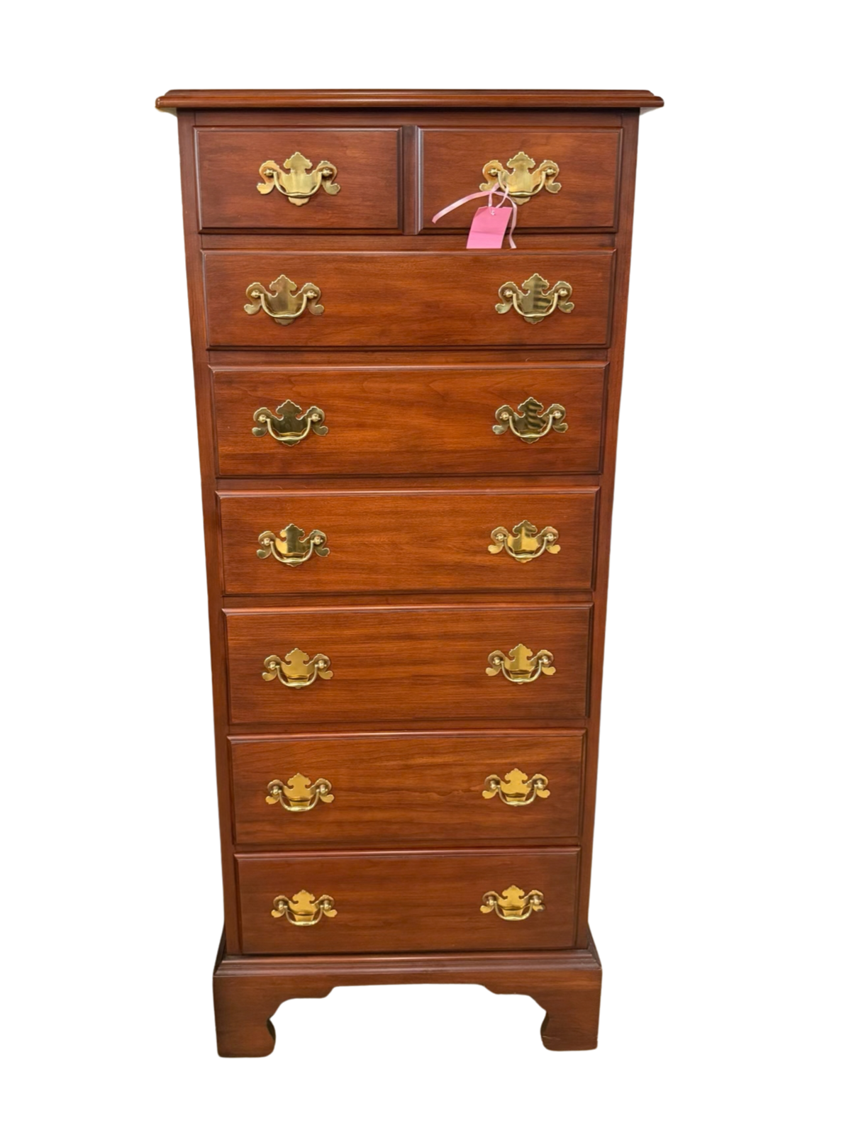 VIRGINIA GALLERIES x Henkle Harris Wild Black Cherry Brown 7 Drawer Lingerie Chest