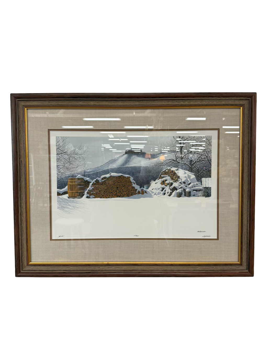 SIGNED BOB TIMBERLAKE The Pilot Print #3126/4621 In Brown Frame