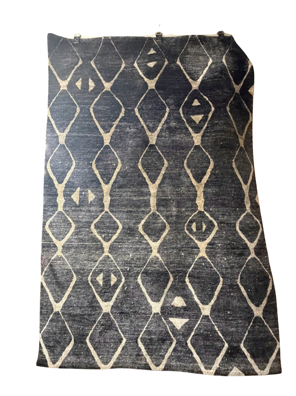FEIZY Mambasa White & Black Bamboo Viscose Area Rug