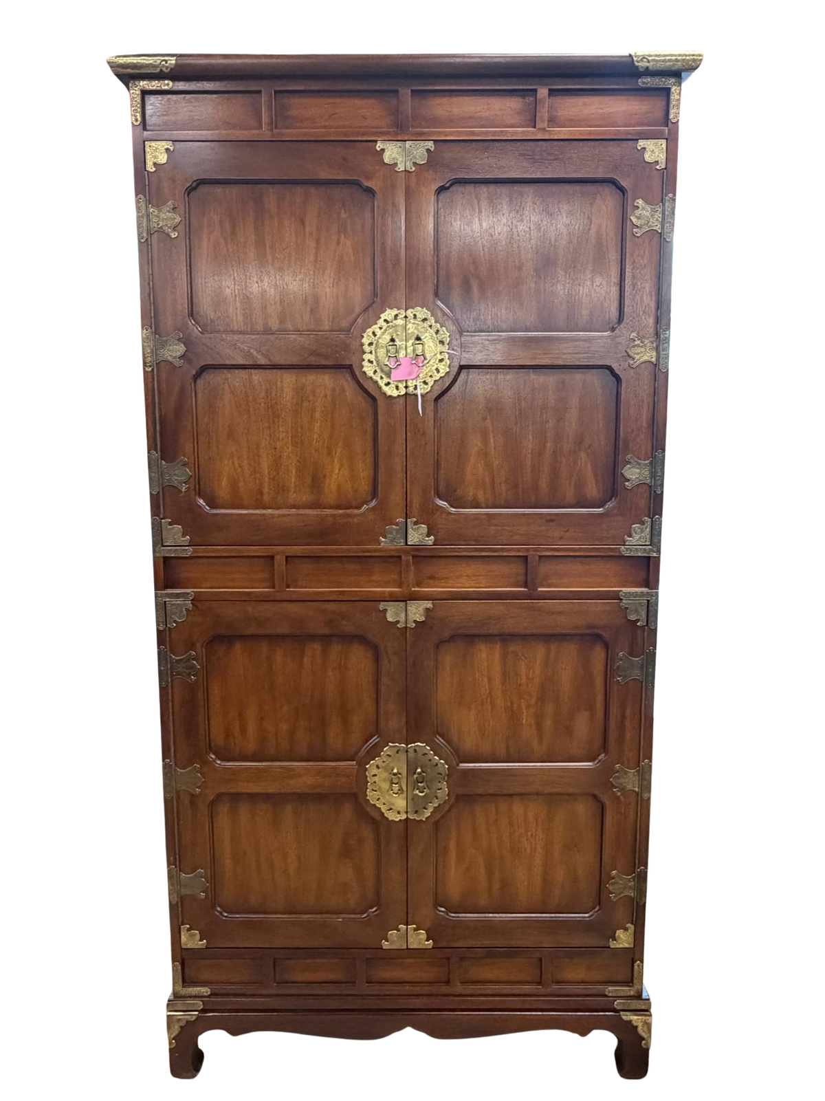 Dark Mahogany Asian Armoire w/ Drawers