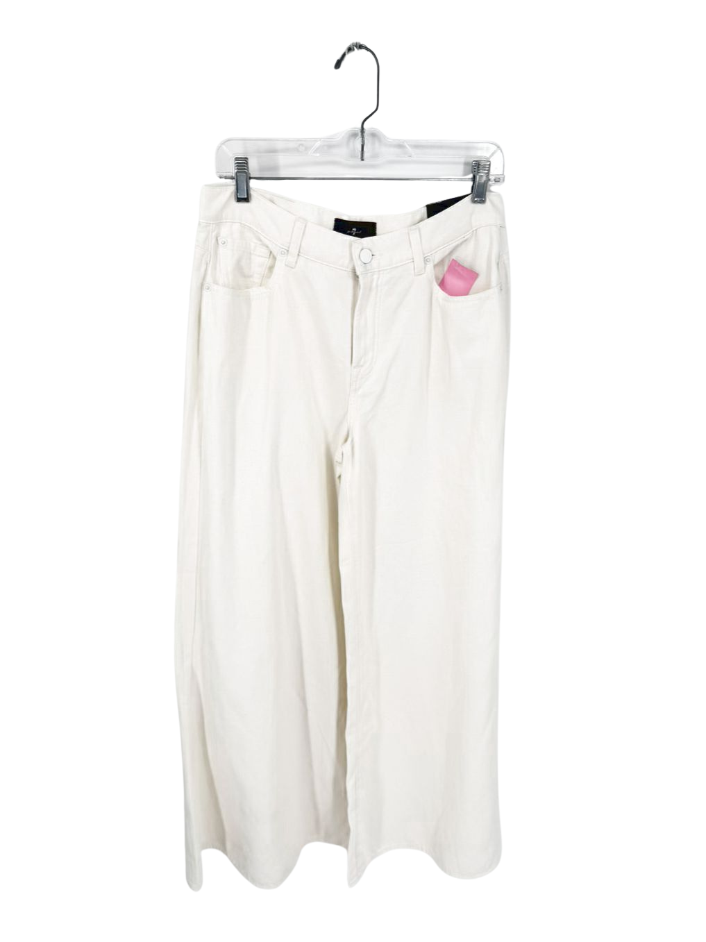 7 FOR ALL MANKIND Wmn's Size 29 Off White Denim Wide Leg Pants NWT