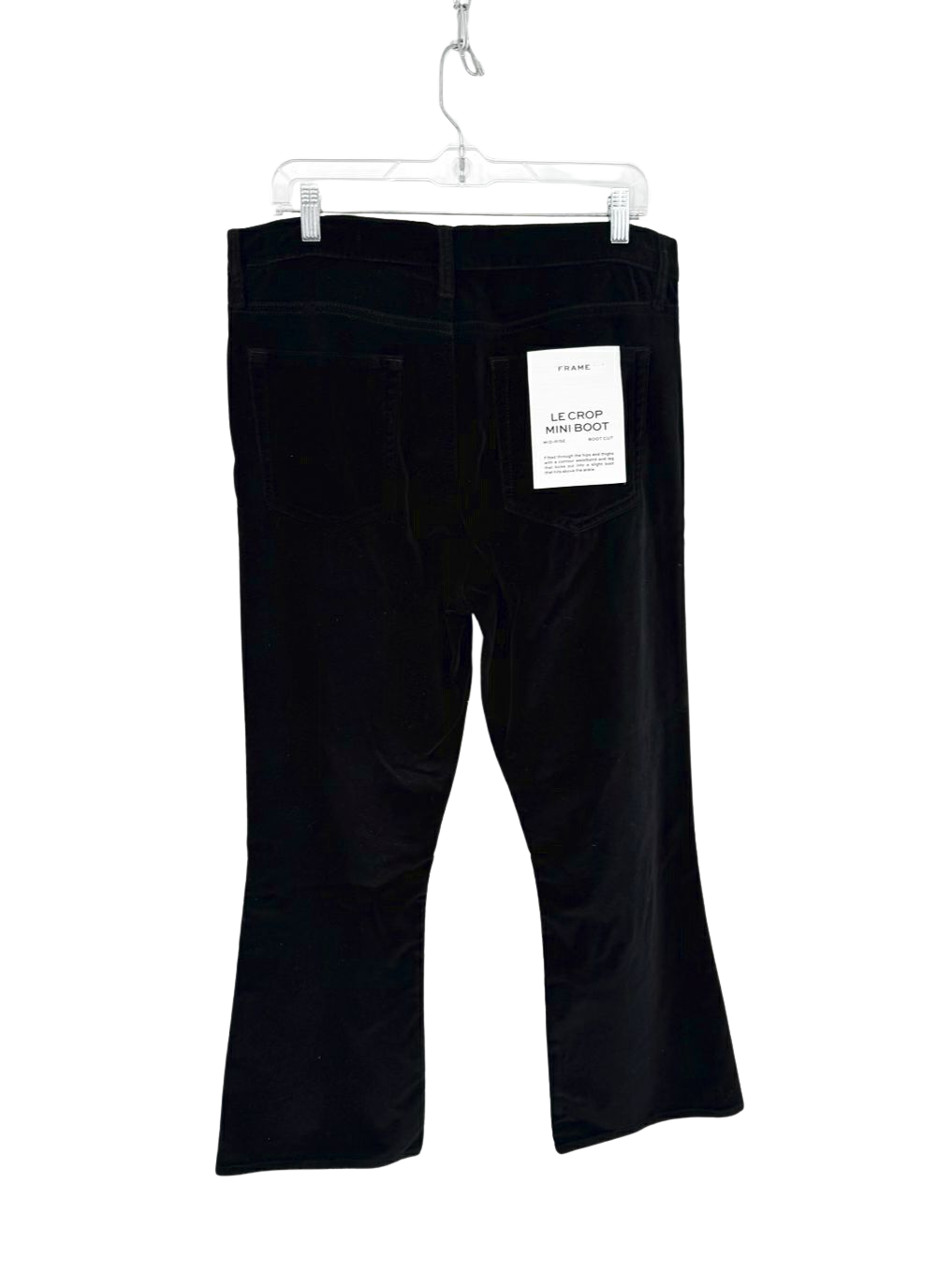 FRAME Wmn's Size 31 Black Velveteen Pants NWT