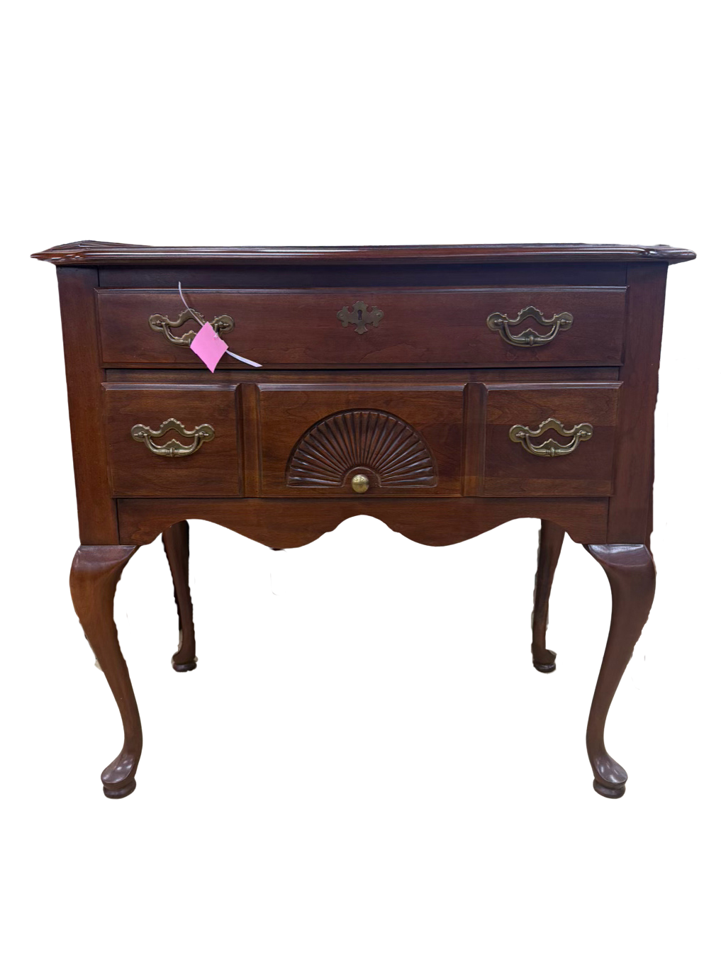 THOMASVILLE Dark Brown Mahogany Queen Ann Low Boy