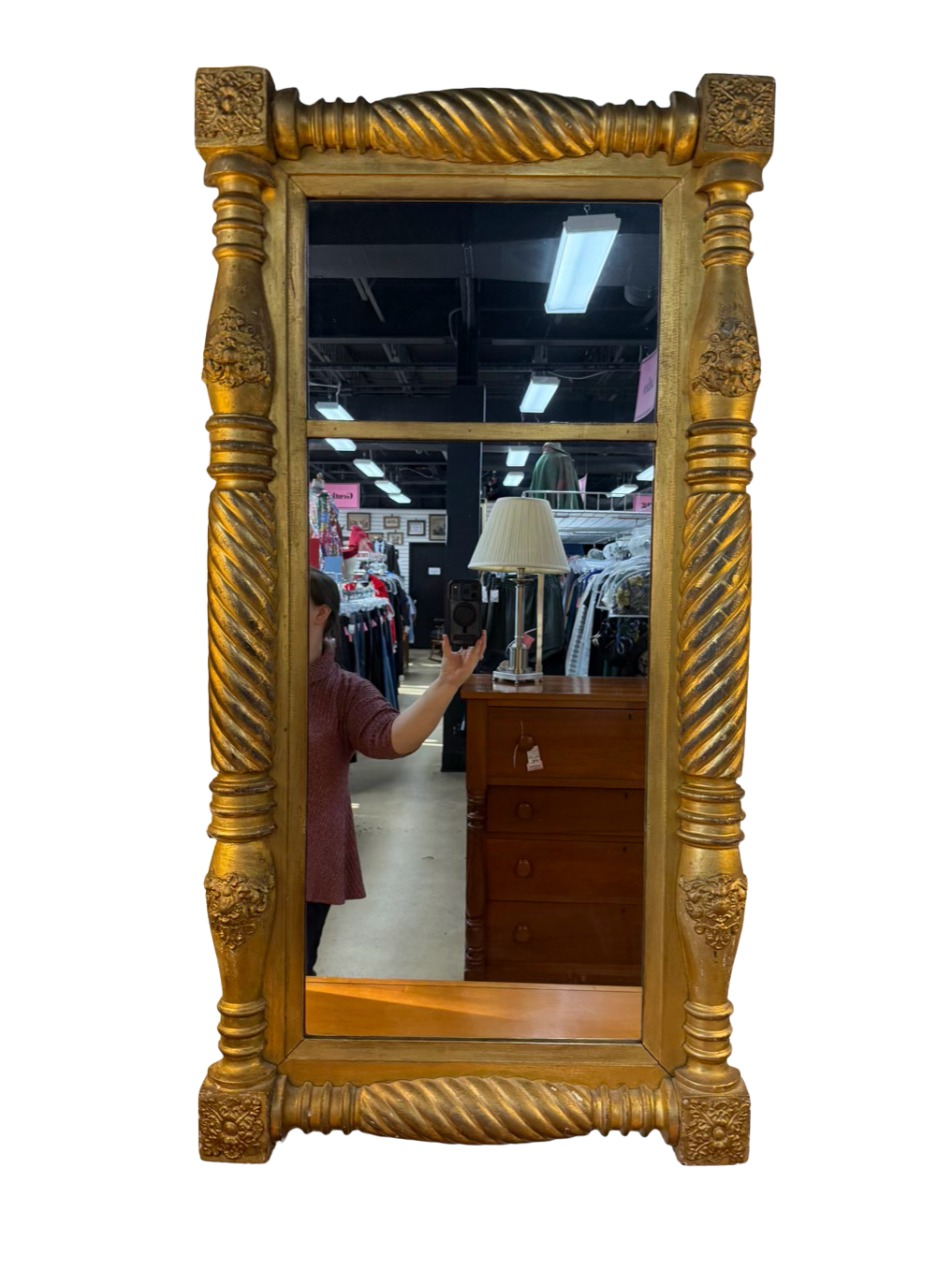 Gold Giltwood Federal Style Mirror