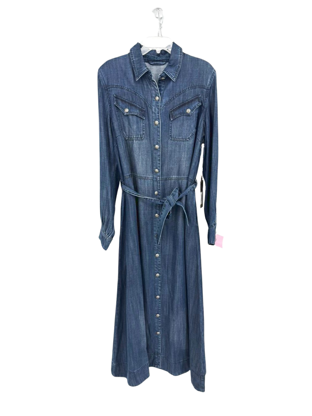 DOUBLE D RANCH Wmn's Size XL Blue Denim Belted Maxi-Dress NWT