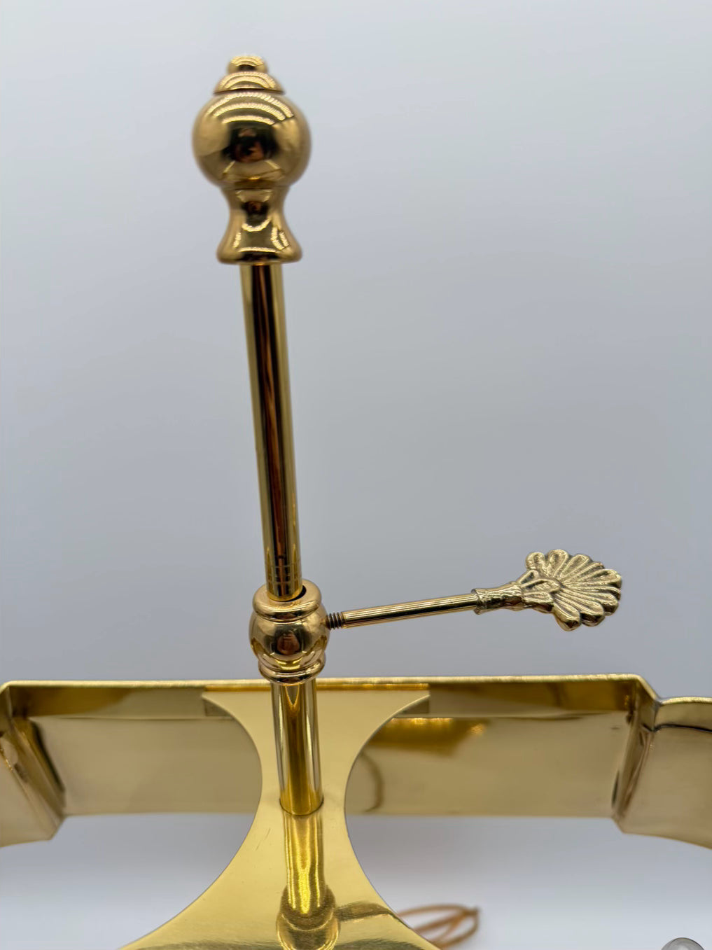 Gold & black Bouillotte Brass Lamp w/ Black Tole Shade