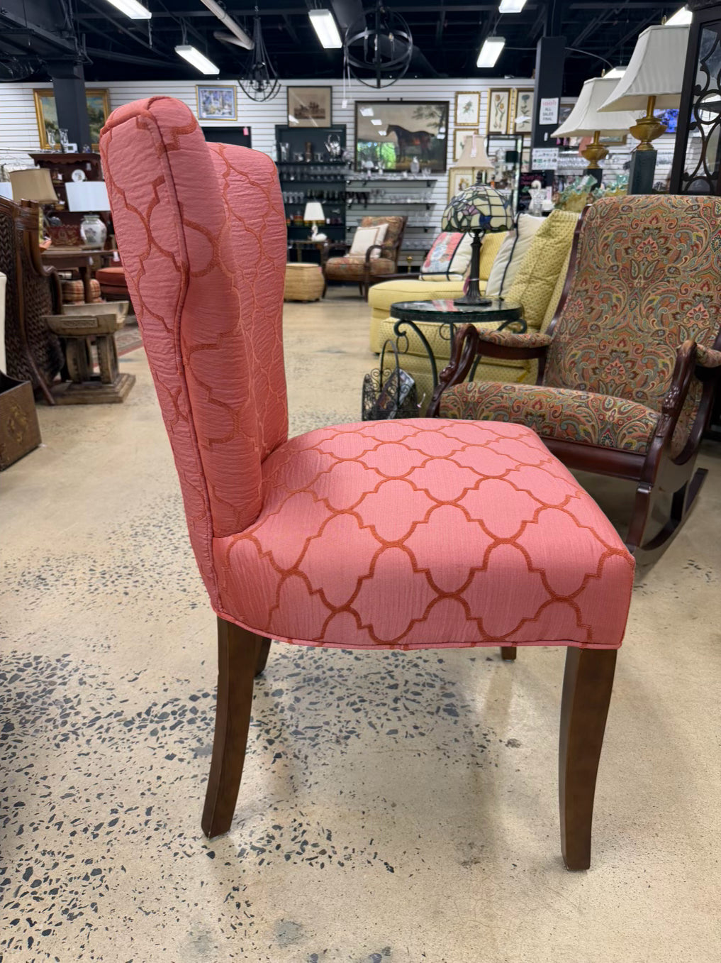 Rust Parsons Geometric Pair Of Chairs