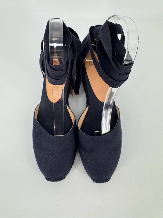 CASTANER Size 39 Navy Canvas Espadrilles