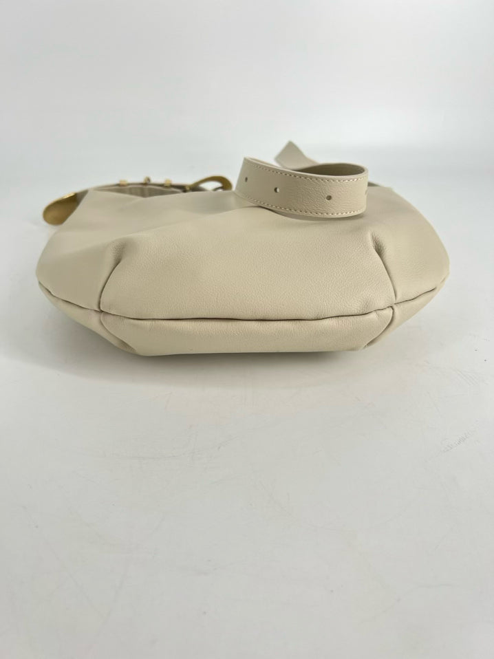 NATALIE BORTON Cream Faux Leather Crossbody Bag NWT