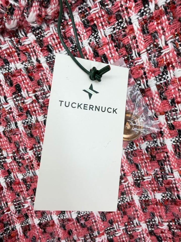 TUCKERNUCK Wmn's Size XL Berry Tweed Braided Detail Dress NWT