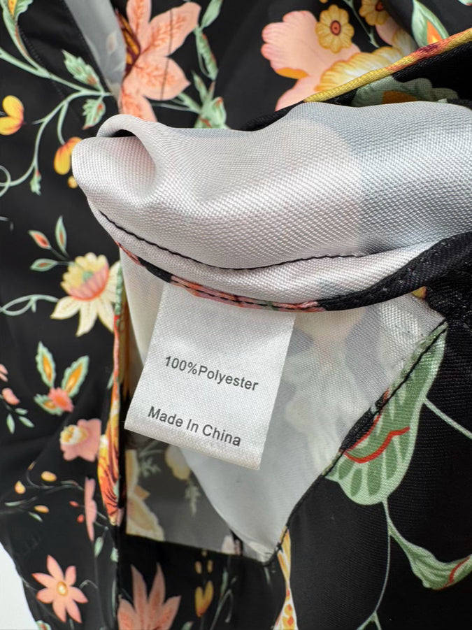 TUCKERNUCK Size S Black Floral Print Blouse