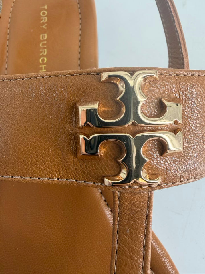TORY BURCH Size 7 Caramel Leather Sandals
