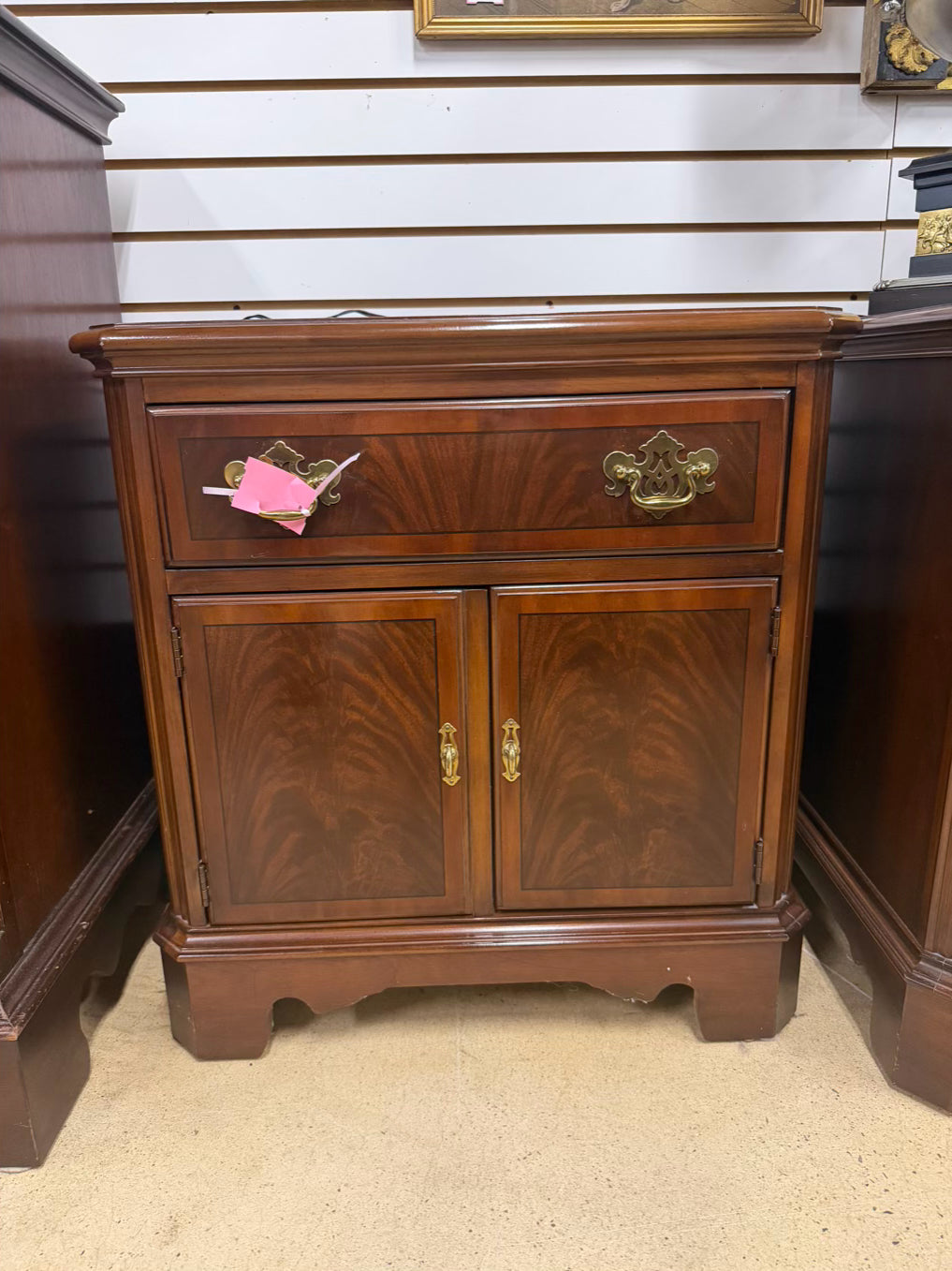 DREXEL Dark Mahogany Chippendale Nightstand