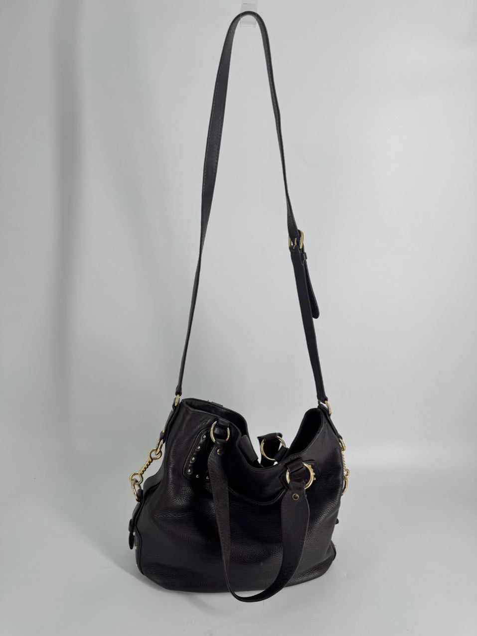 MICHAEL KORS Chocolate Leather Purse