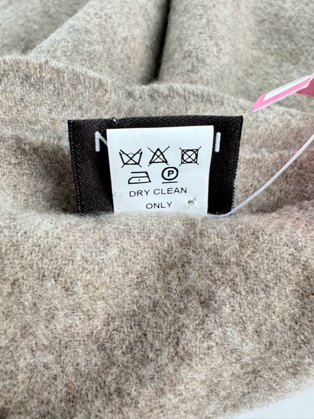 NATUZZI Light Tan Cashmere Afghan