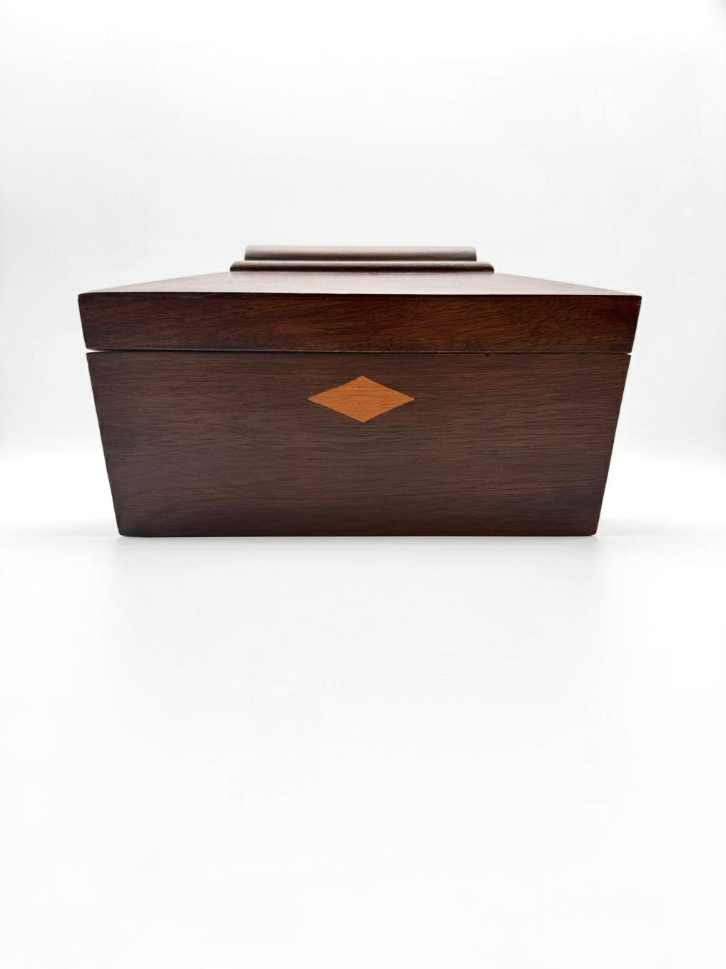 PLANTATION MAHOGANY Brown Wood Tea Caddy Box