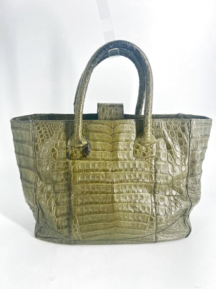 LAI Green Genuine Crocodile Embossed Purse
