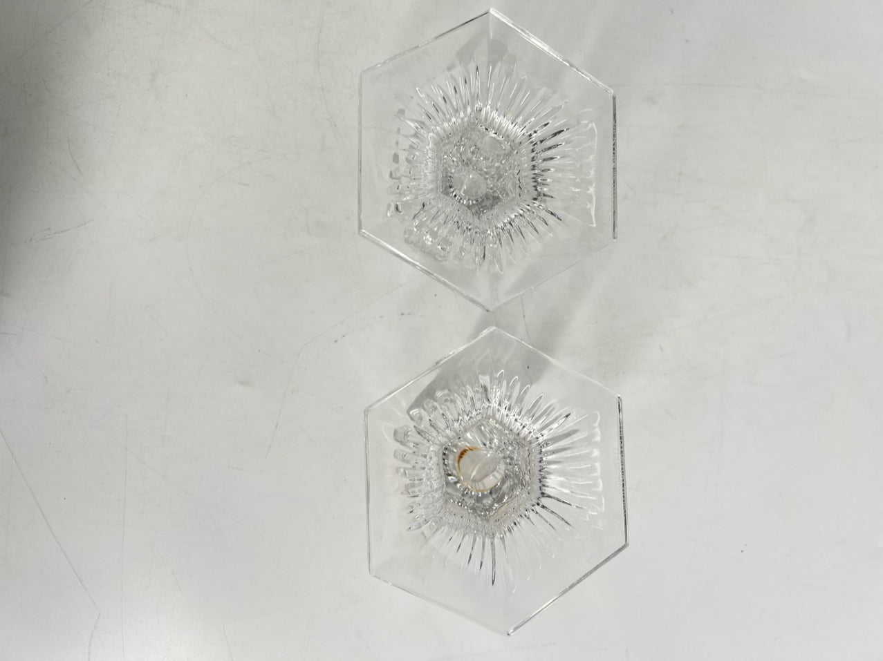 TIFFANY & CO. Clear Crystal Louis Comfort Collection Pair of Candle Sticks
