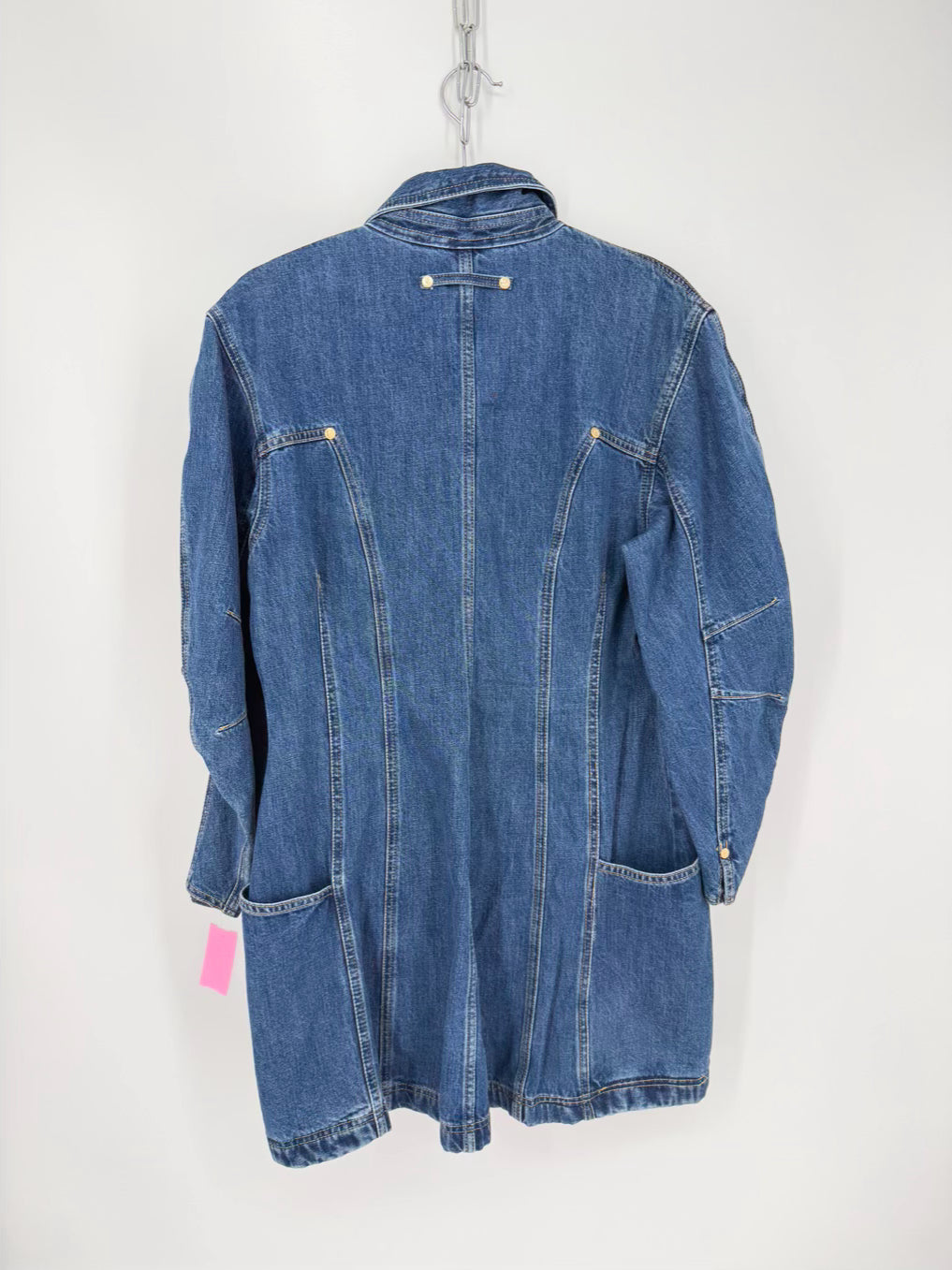CULT X GAP Wmn's Size M Blue Denim Zipper Detail Dress