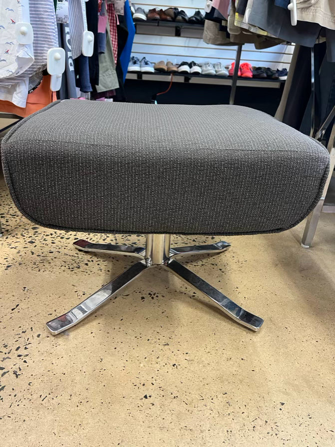 CHARTER FURNITURE Gray Upholstered Ottoman