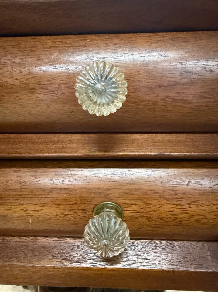 VINTAGE Wood Victorian End Table w/ 2 Drawers