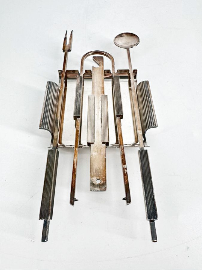 ITALIAN Gio Ponti Style Mid Century Bar Tool Set