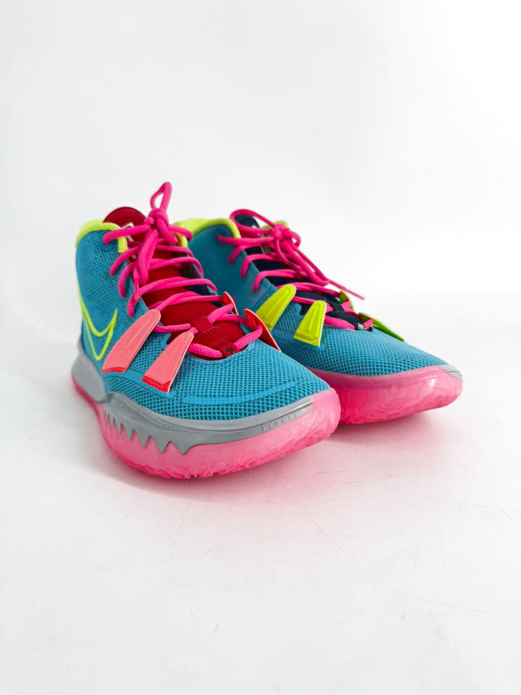 NIKE Kyrie By You 7 Size Men's 11 Blue, Pink & Green Neon Sneakers