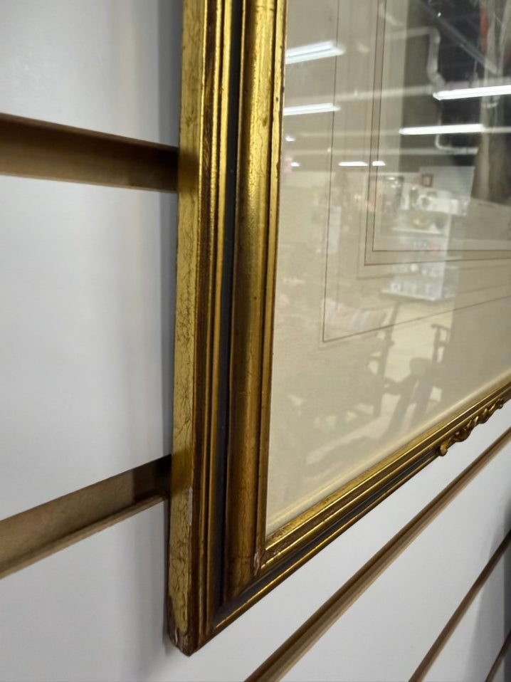 E E MILNER The Duke Of Cambridge Colored Engraving In Gold Tone Frame