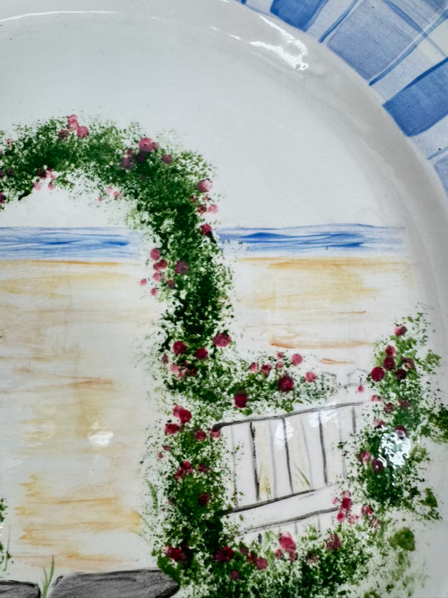 Blue & Green Ceramic Hydrangea Blues Decorative Plate