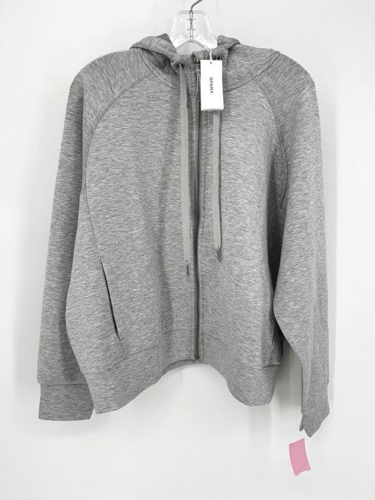 SPANX Size 1x Gray Air Essentials Hoodie NWT