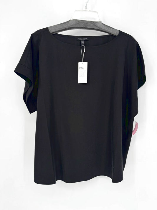 EILEEN FISHER Size XL Black Blouse NWT
