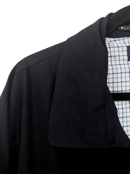VINTAGE POLO RALPH LAUREN Men's Size XXL Navy Jacket w/ Tartan Lining