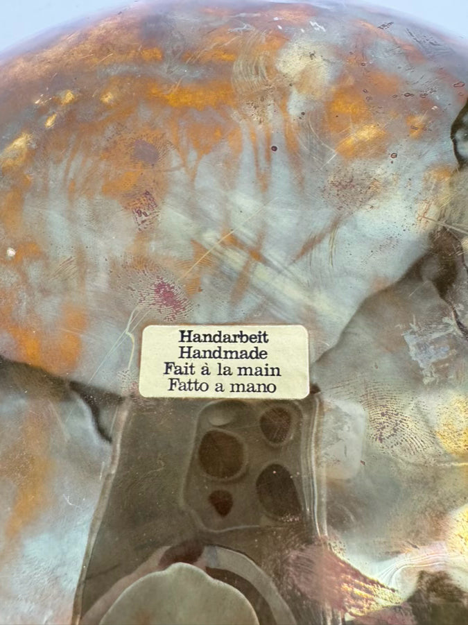 FAIT A LA MAIN Silver & Gold Handmade Decorative Plate