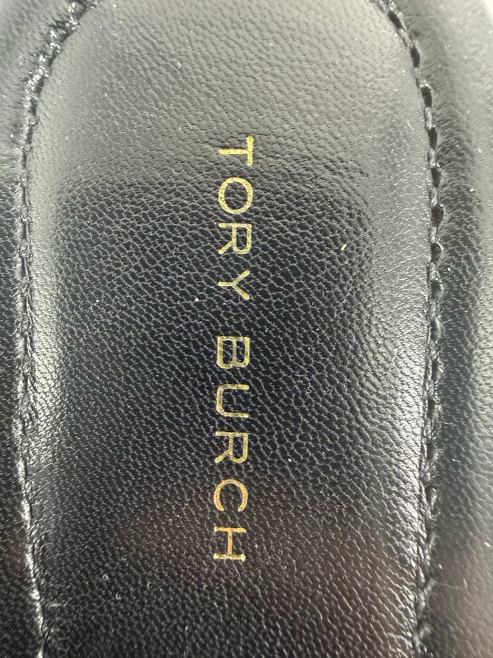 TORY BURCH Size 7 Black Leather Sandals