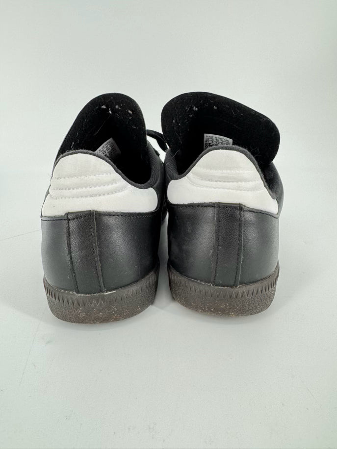 ADIDAS Size 8.5 Black & White Samba Sneakers