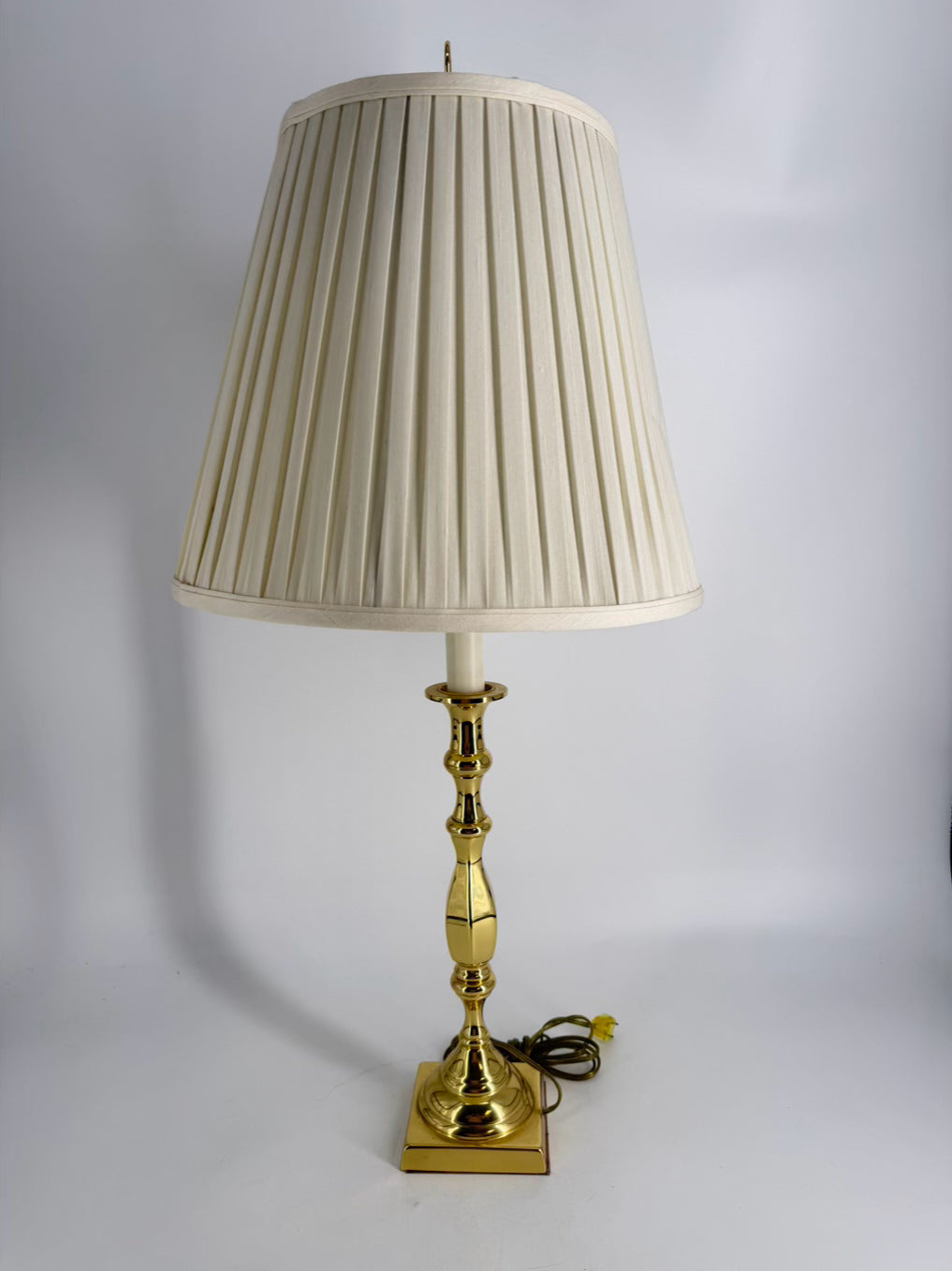 BALDWIN Brass Candlestick Lamp w/ Shade